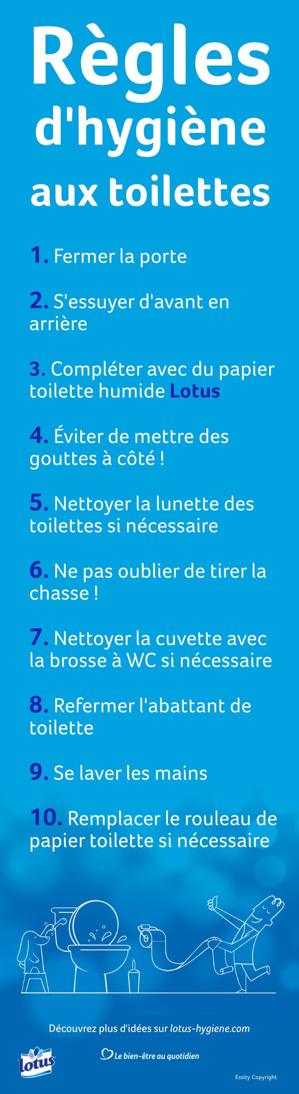 10 Règles Des Toilettes à Imprimer Et Afficher - Lotus