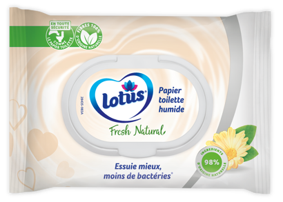 Papier toilette humide Lotus : efficace et jetable - Lotus